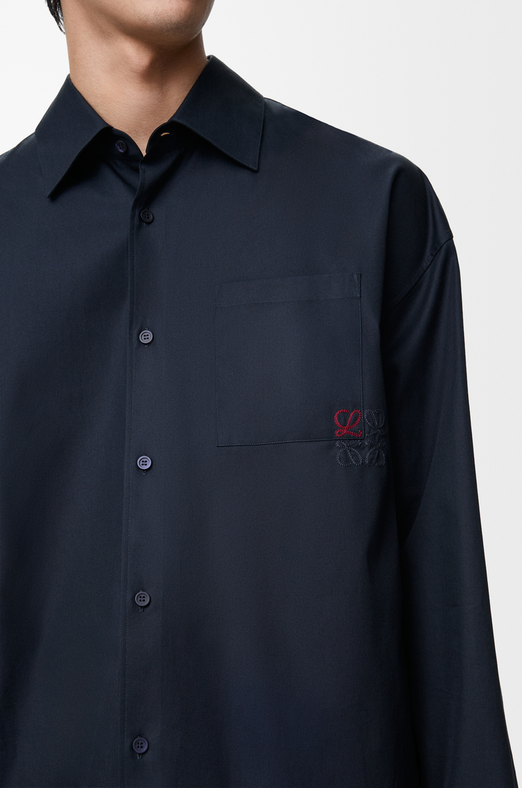 LOEWE Shirt in cotton Dark Navy Blue