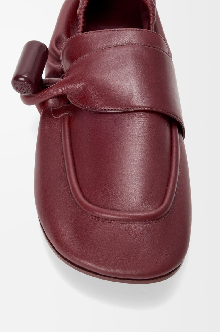 LOEWE トグル ローファー（シャイニースムースカーフ） バーントレッド