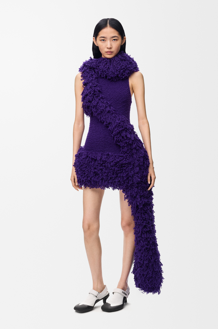 LOEWE Dress in wool blend Purple