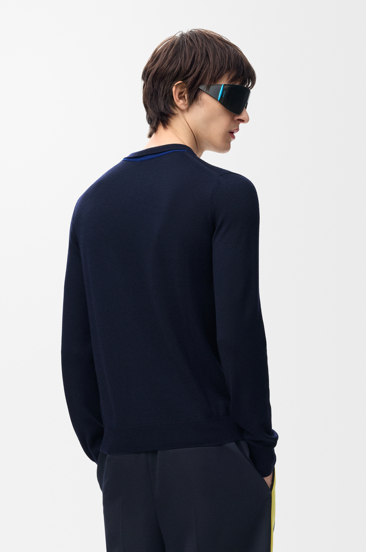 LOEWE Sweater in merino wool Navy/Blue