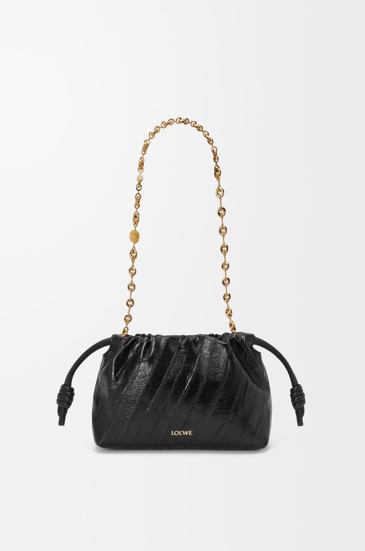 LOEWE Mini Flamenco purse in hagfish Black