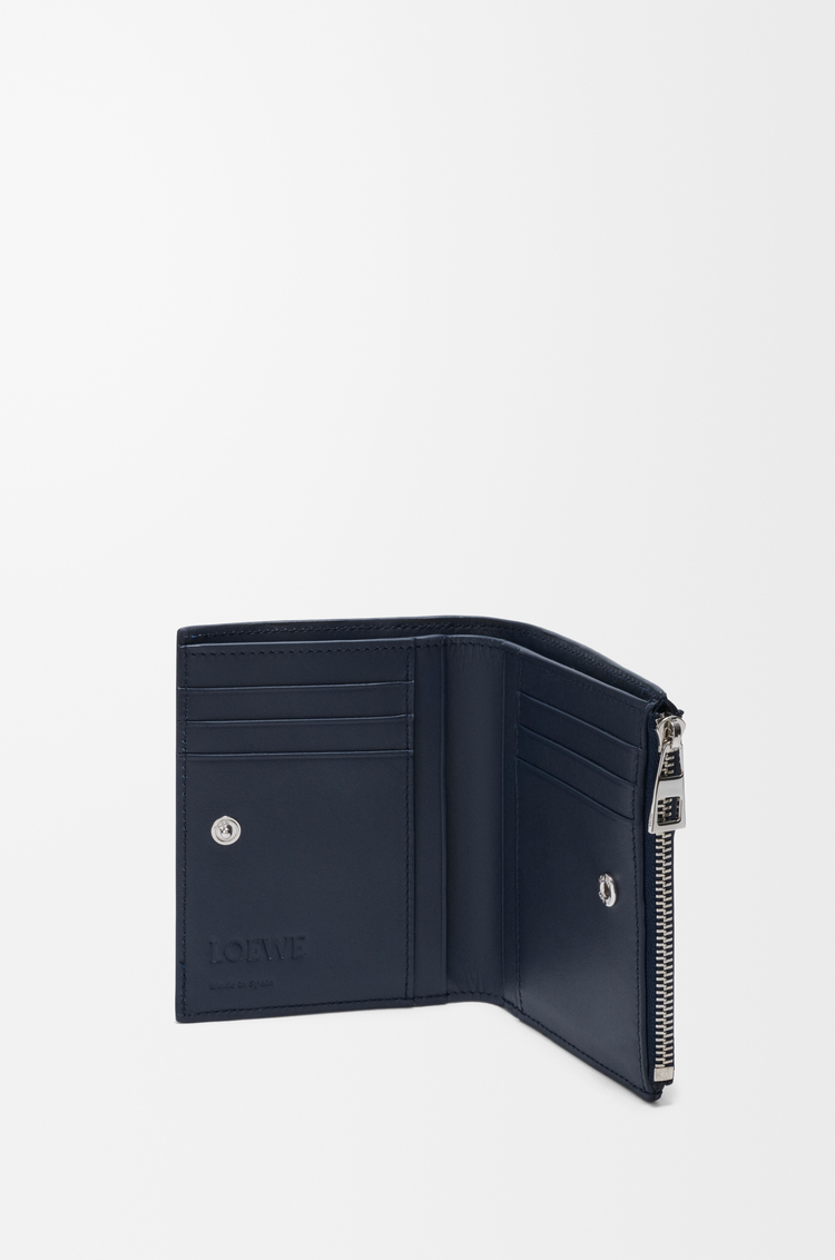 LOEWE Cartera compacta Flag en piel de ternera clásica Azul Marino Oscuro/Azur Real