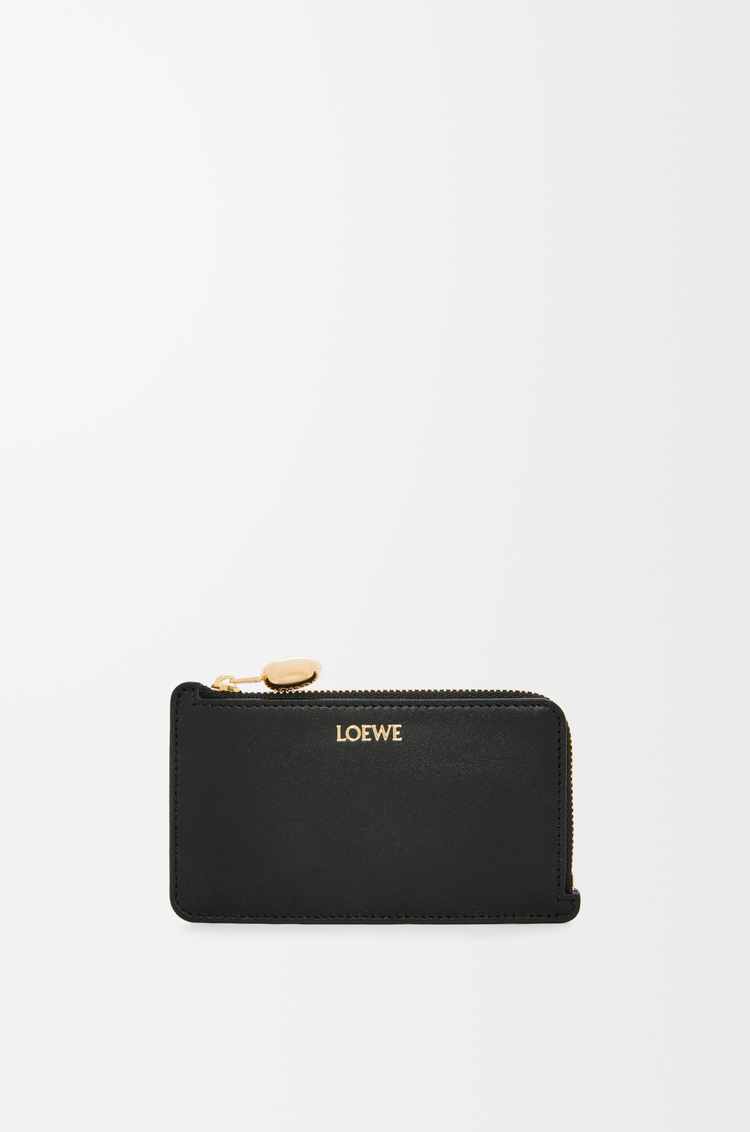 LOEWE Tarjetero-monedero Pebble en piel napa de ternera brillante Negro