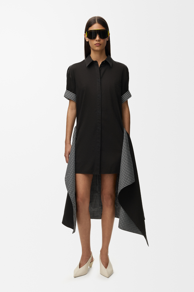 LOEWE Dress in cotton and silk Black