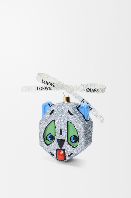 LOEWE Pallina Futurist Cat in vetro soffiato Bianco