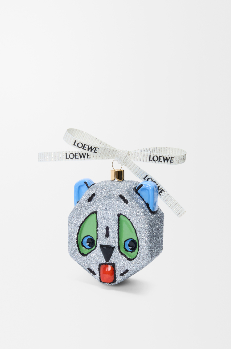 LOEWE Futurist Cat bauble in blown glass White