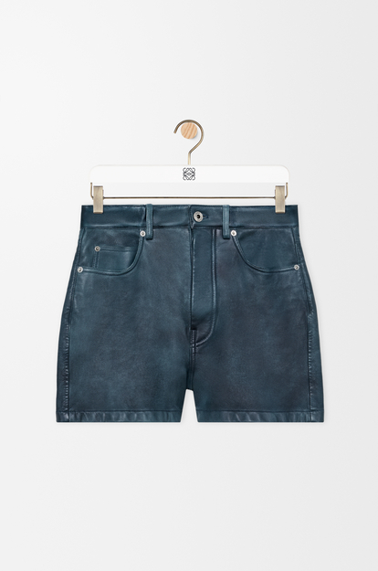 LOEWE Shorts in nappa lambskin Dark Blue Green