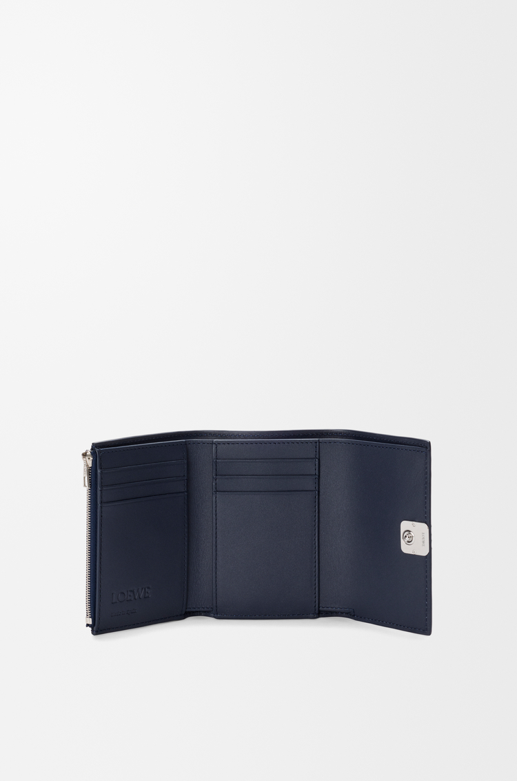 LOEWE Anagram small vertical wallet in calfskin Multicolor  Deep Navy