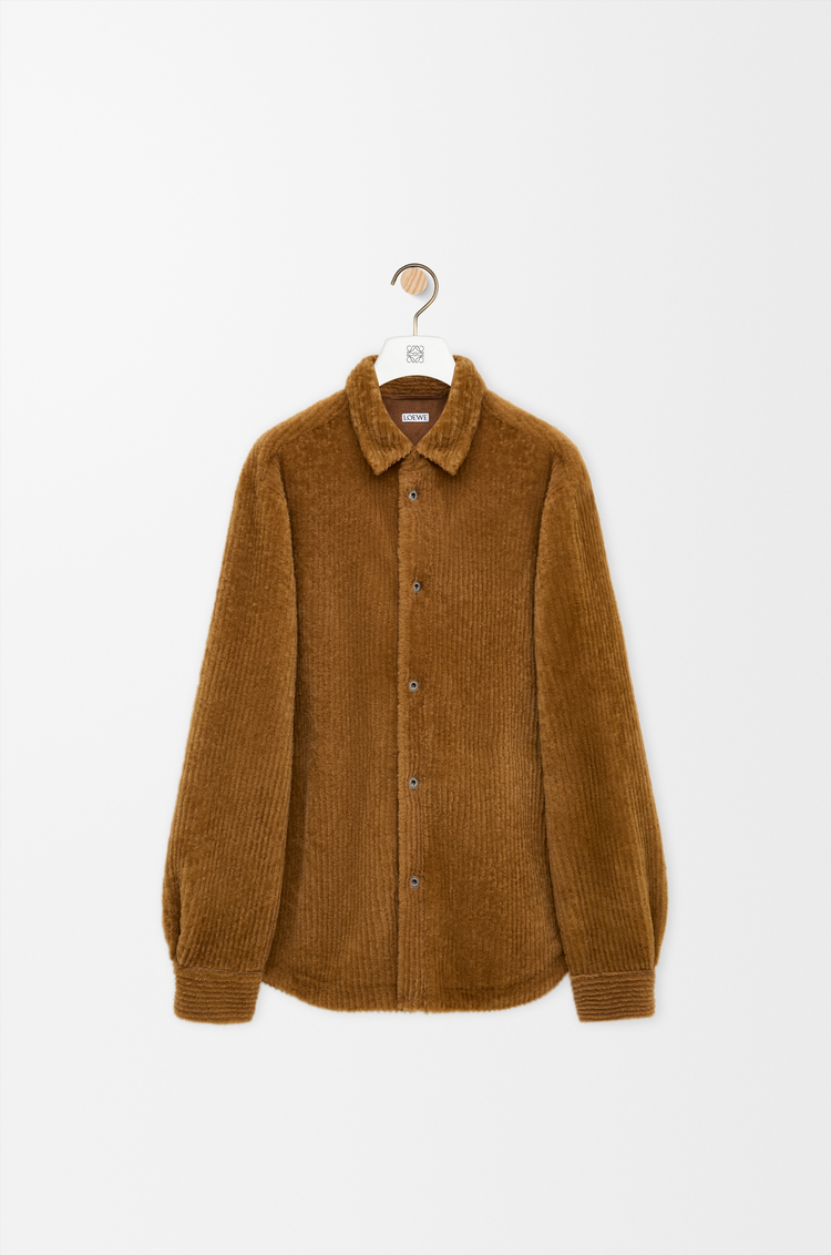 LOEWE Giacca-camicia in shearling Camel