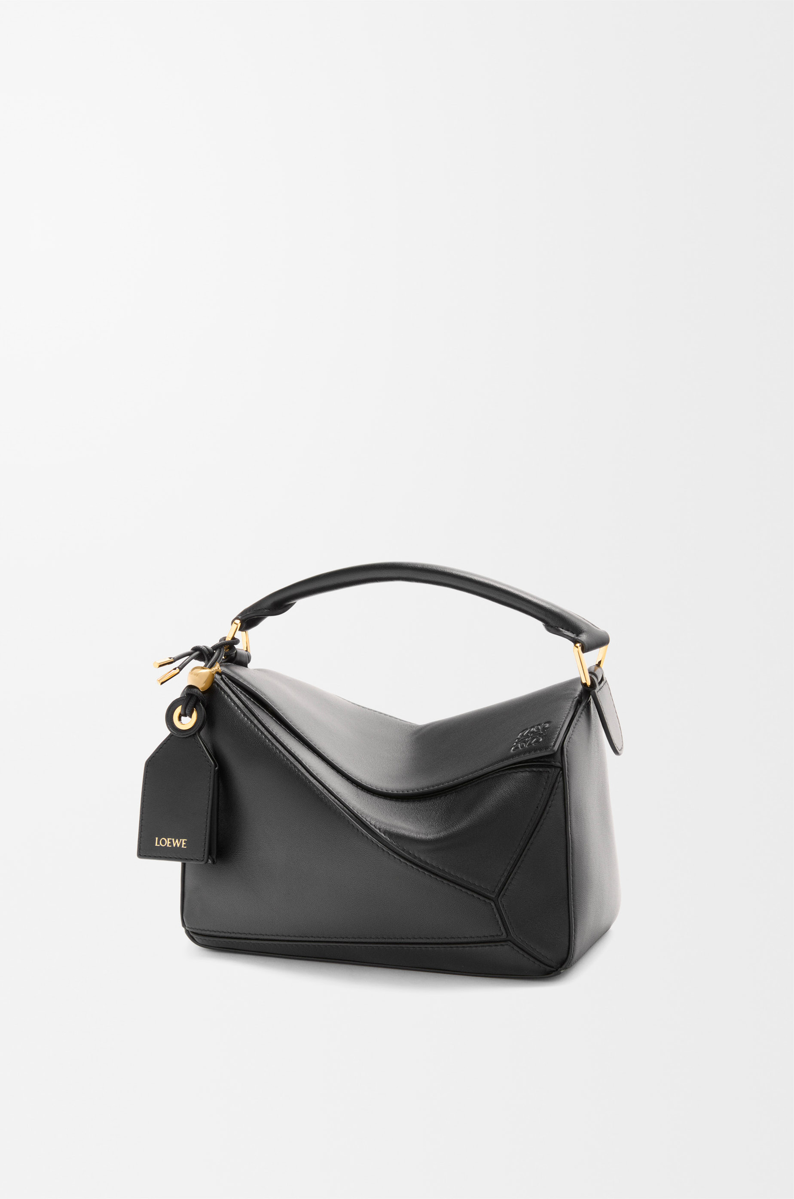LOEWE Small Featherlight Puzzle bag in nappa lambskin Black