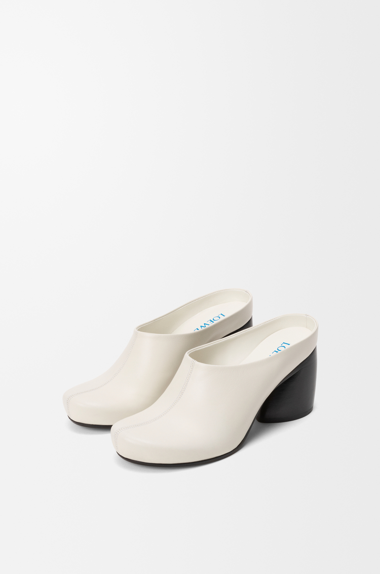 LOEWE Oval 小羊皮穆勒鞋 白色