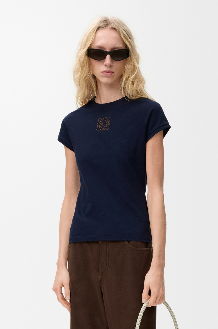 LOEWE Small fit T-shirt in cotton Navy Blue