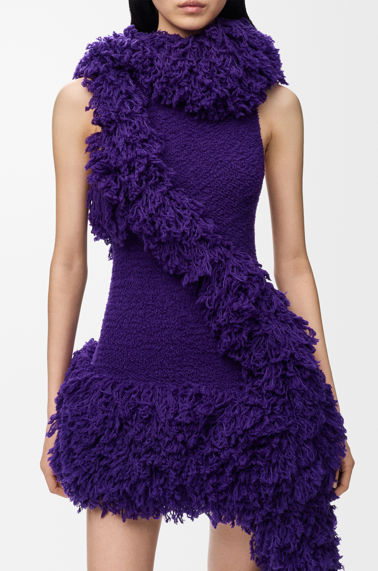 LOEWE Dress in wool blend Purple