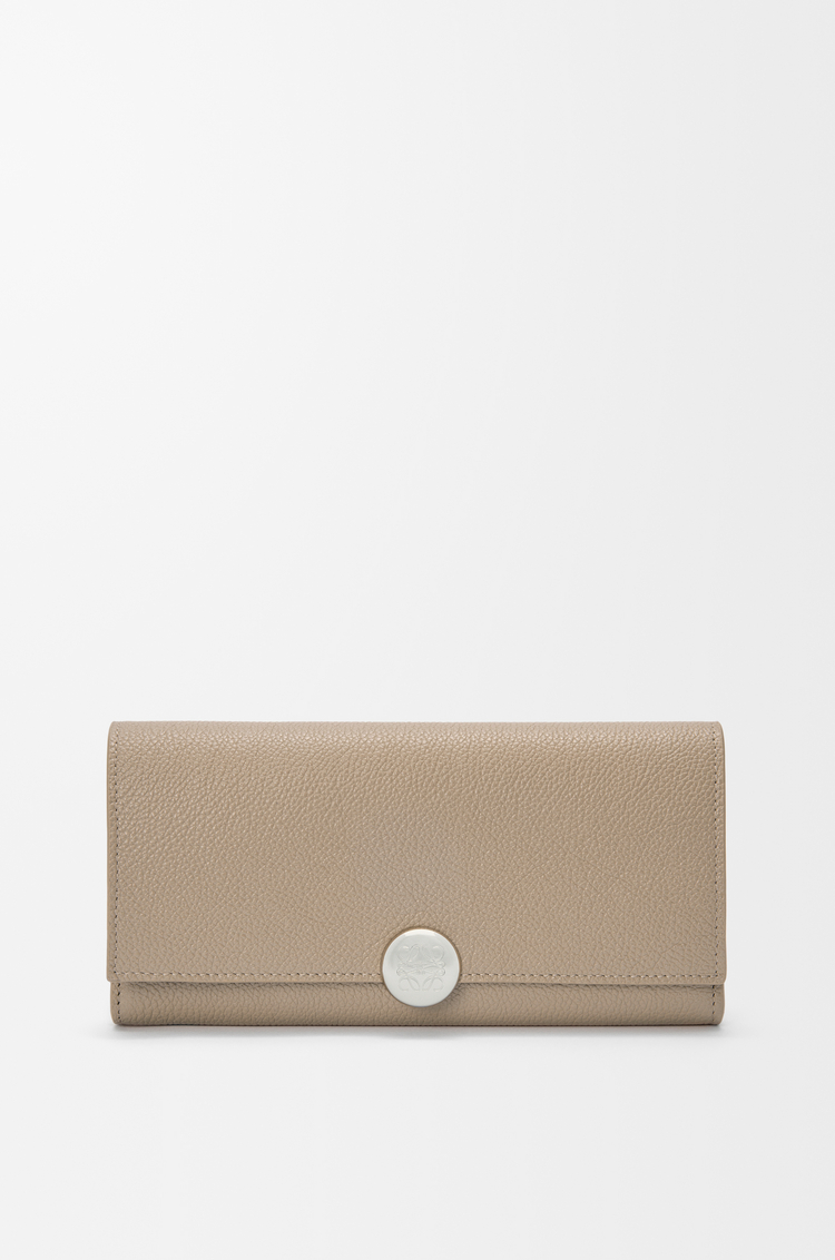 LOEWE Portafoglio continental Pebble in pelle di vitello granata Argilla