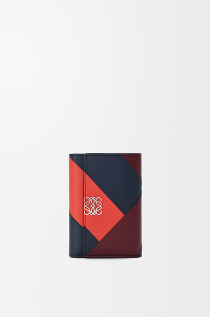 LOEWE Anagram small vertical wallet in calfskin Multicolor  Deep Navy