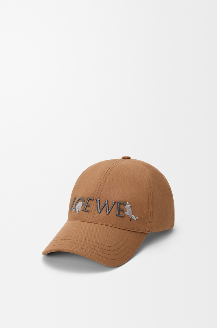 LOEWE アライグマ ロエベ キャップ（キャンバス） モカ