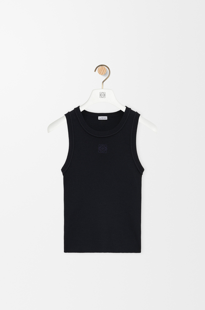 LOEWE Anagram tank top in stretch viscose Black