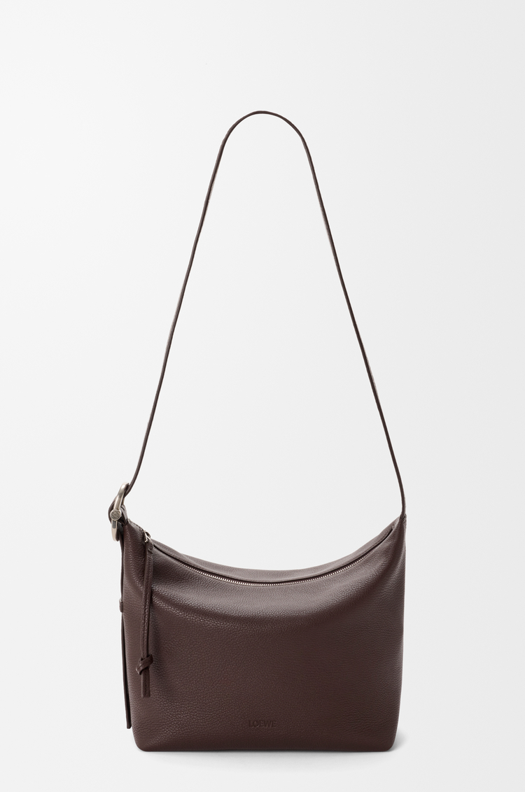 LOEWE Medium Loop hobo in supple grained calfskin Chocolate