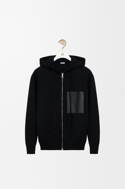 LOEWE Zip-up hoodie in wool Black