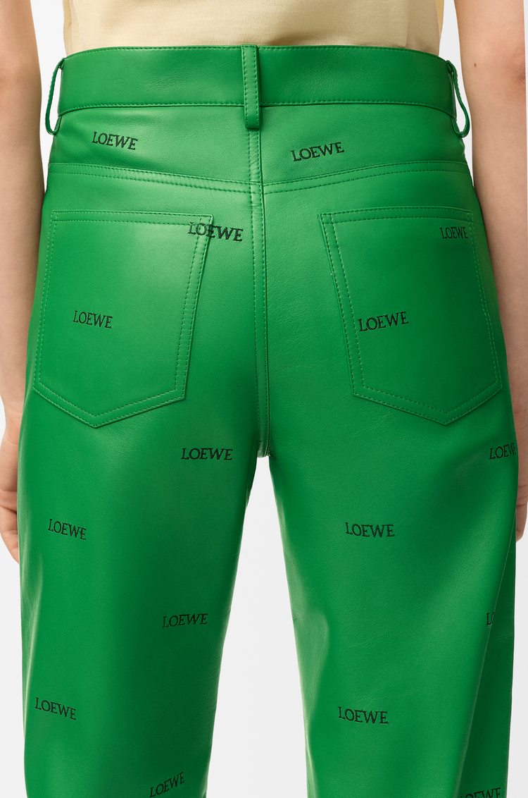 LOEWE Trousers in nappa lambskin Green