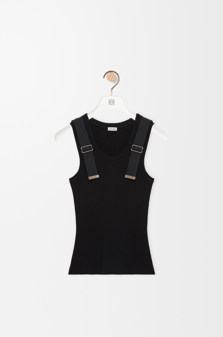 LOEWE Tank top in stretch cotton Black