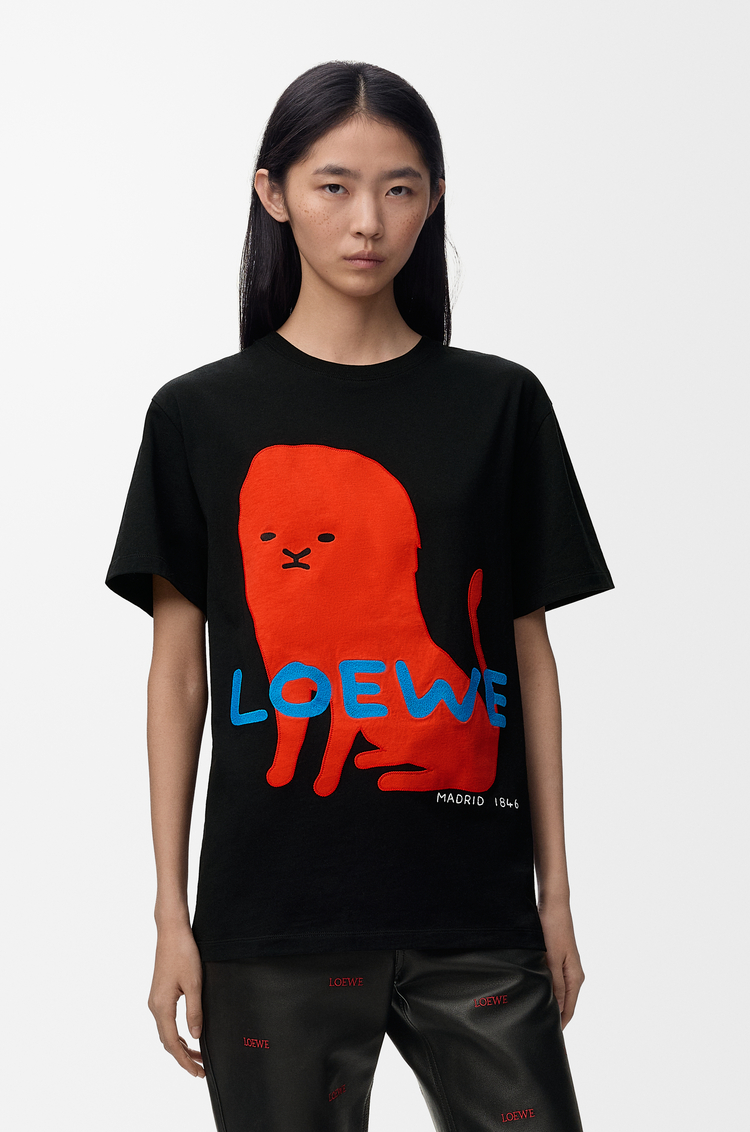 LOEWE Regular fit t-shirt in cotton Black