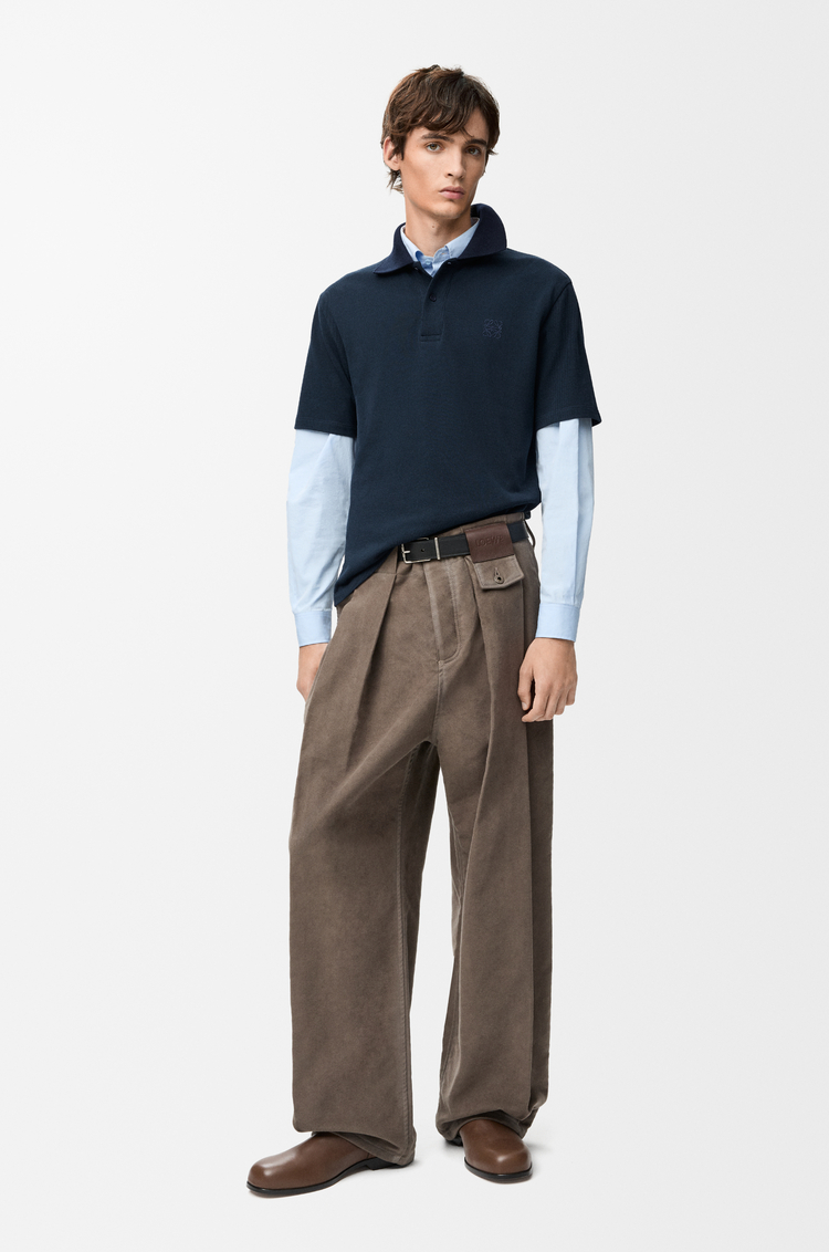 LOEWE Polo en algodón Azul Marino