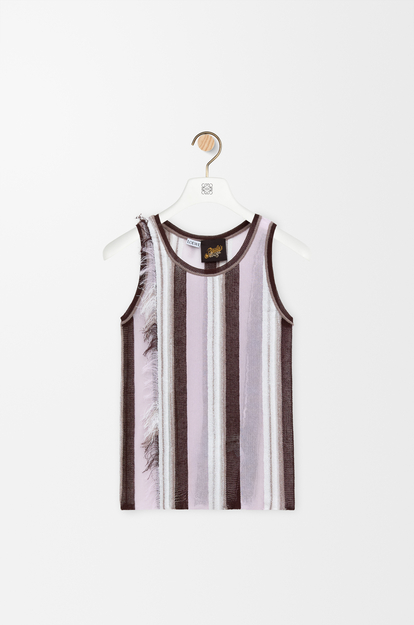 LOEWE Top in viscose and cotton blend Lilac/Multicolor