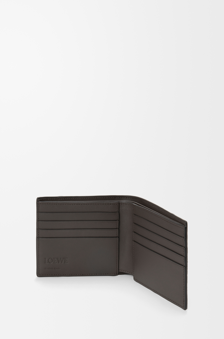 LOEWE Puzzle bifold wallet in supple grained calfskin Dark Grey
