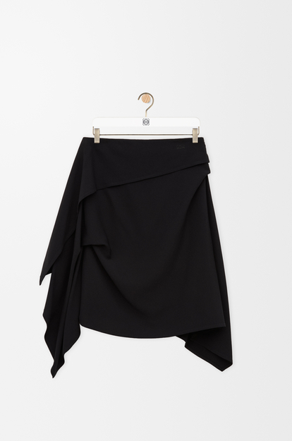 LOEWE Draped skirt in viscose blend Black