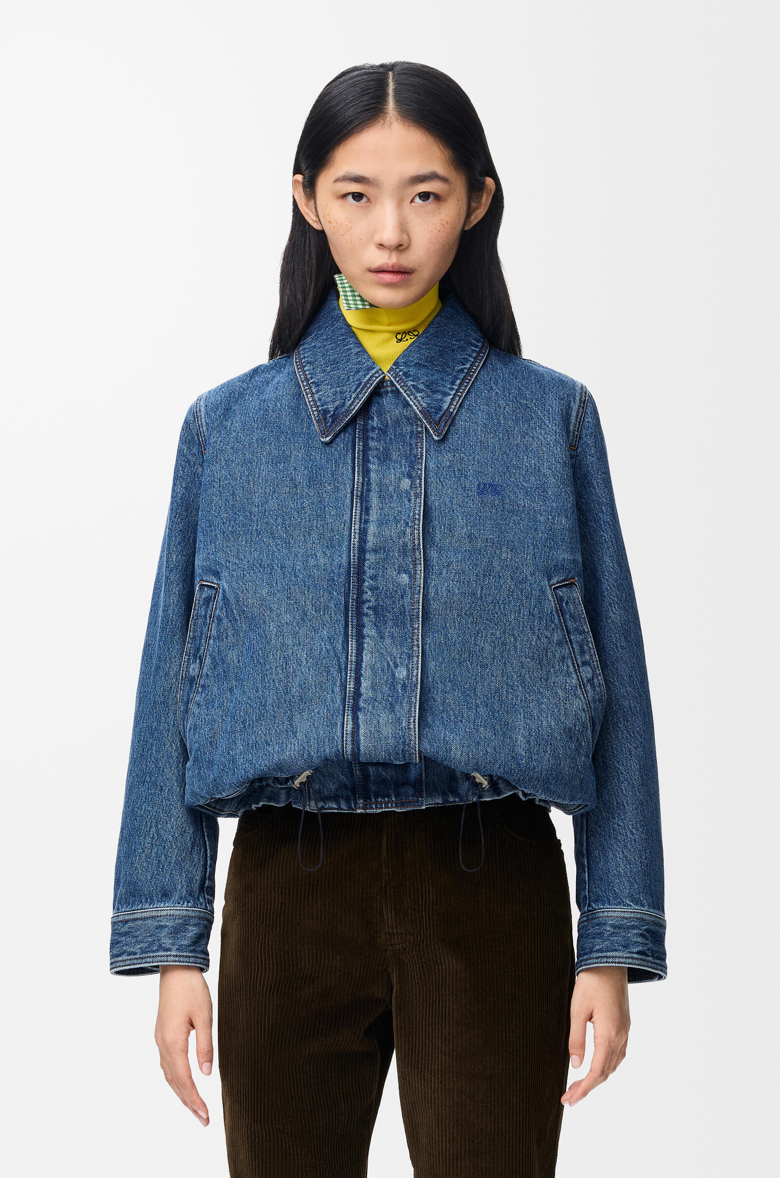 LOEWE Drawstring jacket in denim Blue