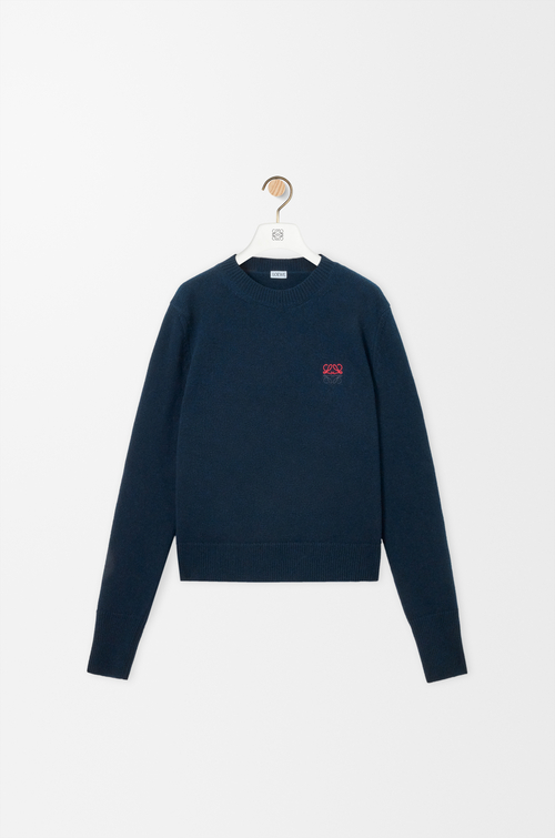 LOEWE Pullover aus Wolle Marineblau