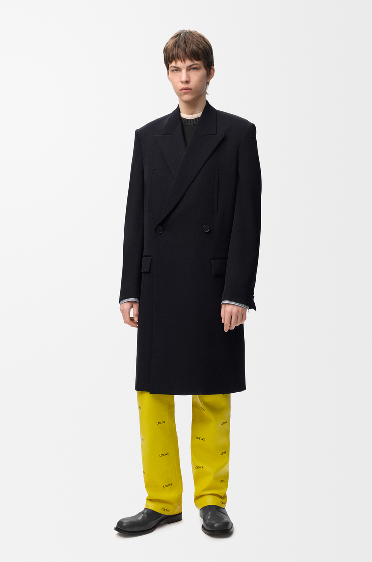 LOEWE Abrigo en lana Azul Marino Oscuro