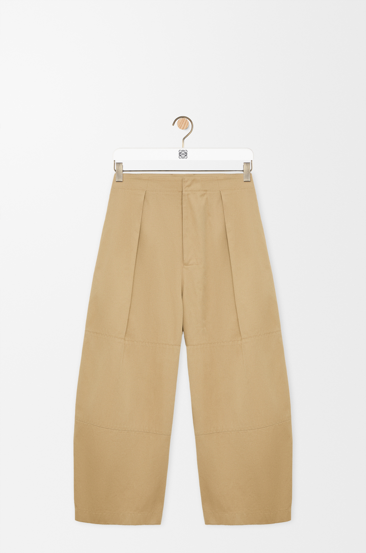 LOEWE Cropped trousers in cotton Beige