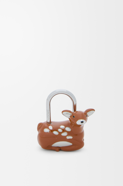 LOEWE シカ パドロック チャーム ブラウン