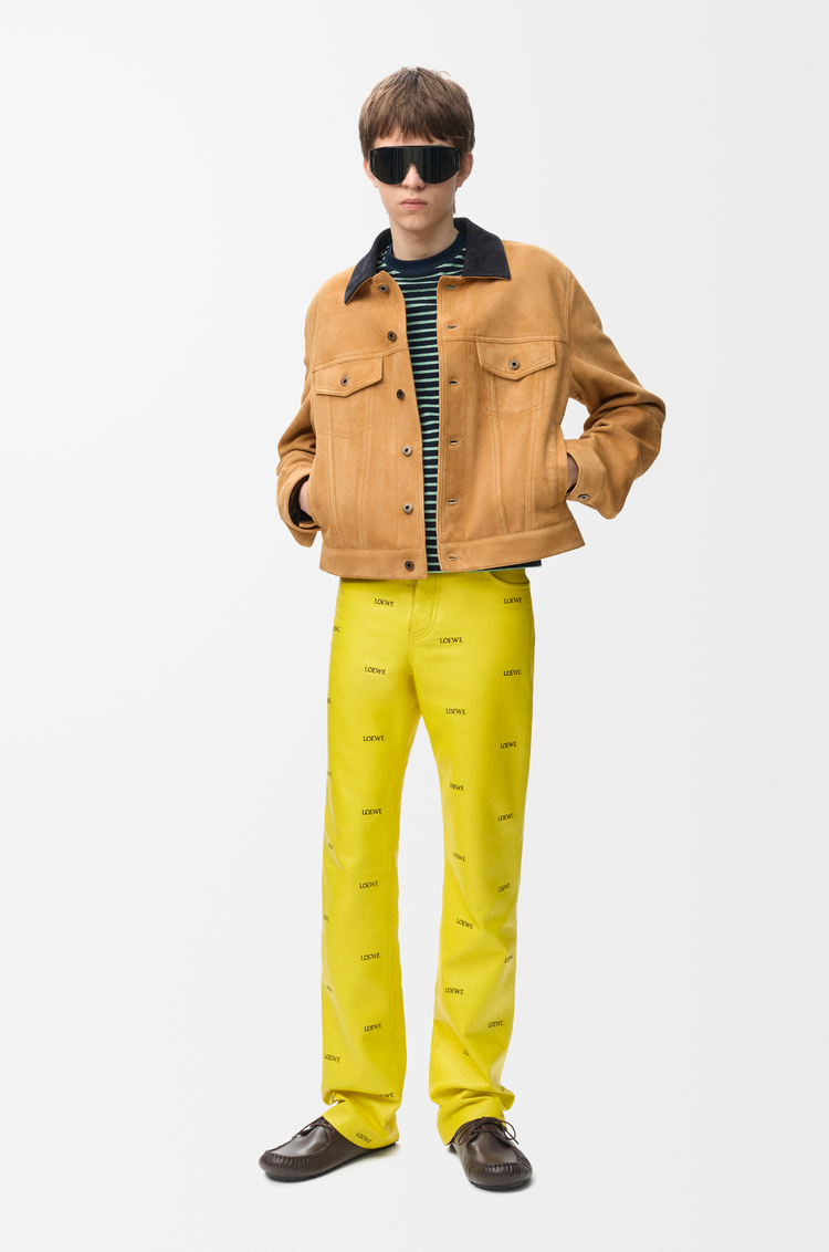LOEWE Chaqueta trucker en ante de piel de cabra Camel