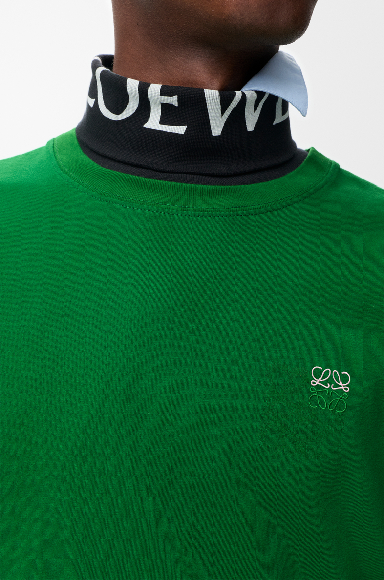 LOEWE Camiseta de corte regular en algodón Verde