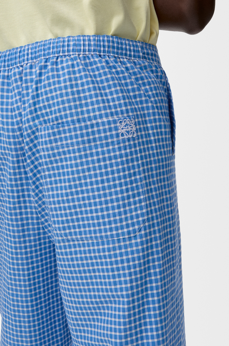 LOEWE Drawstring trousers in cotton Blue/White