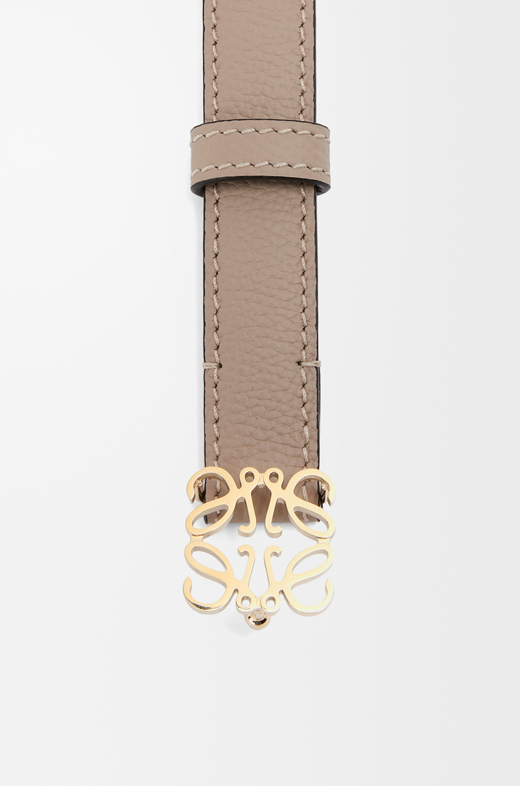 LOEWE Ceinture Anagram en cuir de veau grainé Sable/Doré
