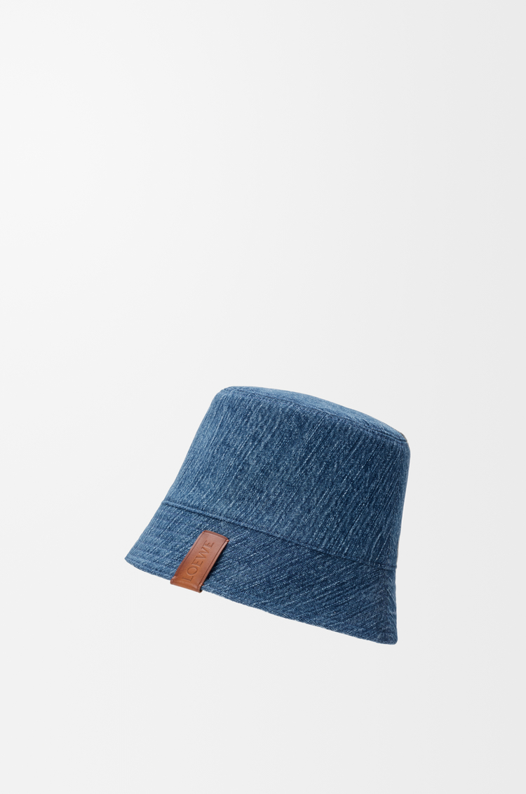 LOEWE Reversible bucket hat in denim Denim Blue