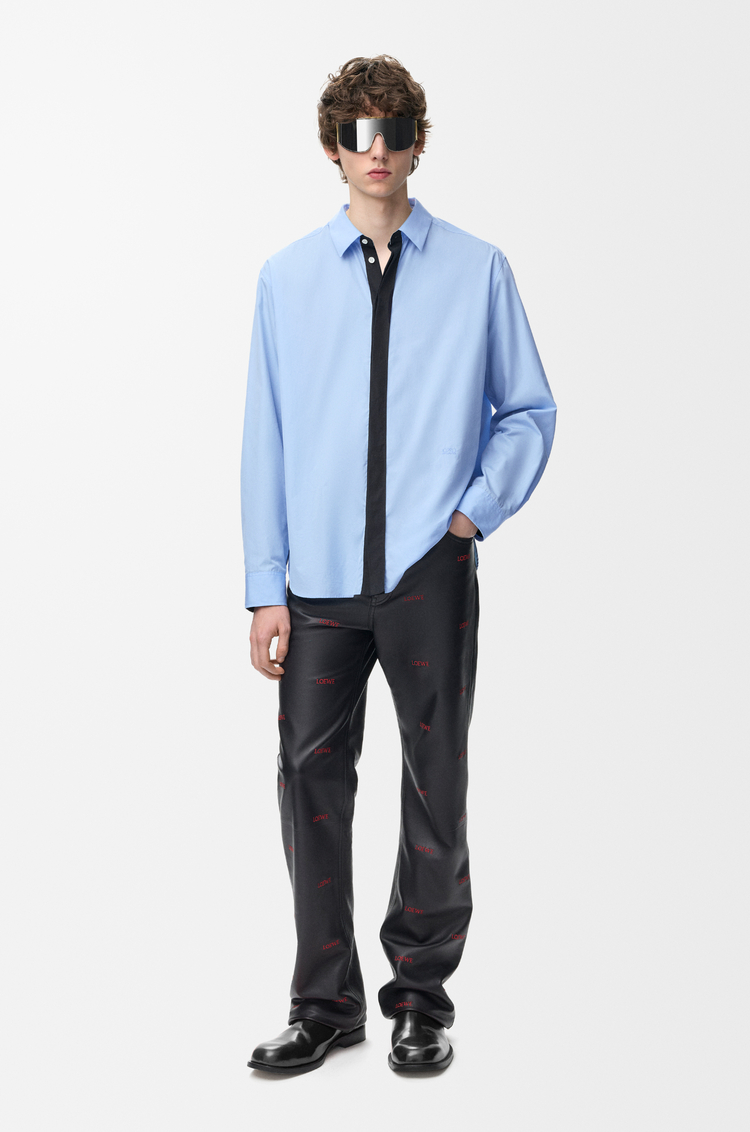 LOEWE Hemd aus Baumwolle Hellblau