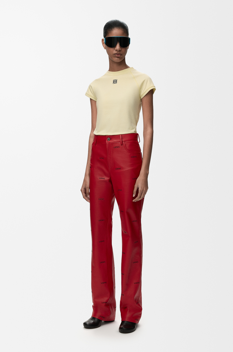 LOEWE Small fit T-shirt in cotton blend Light Yellow