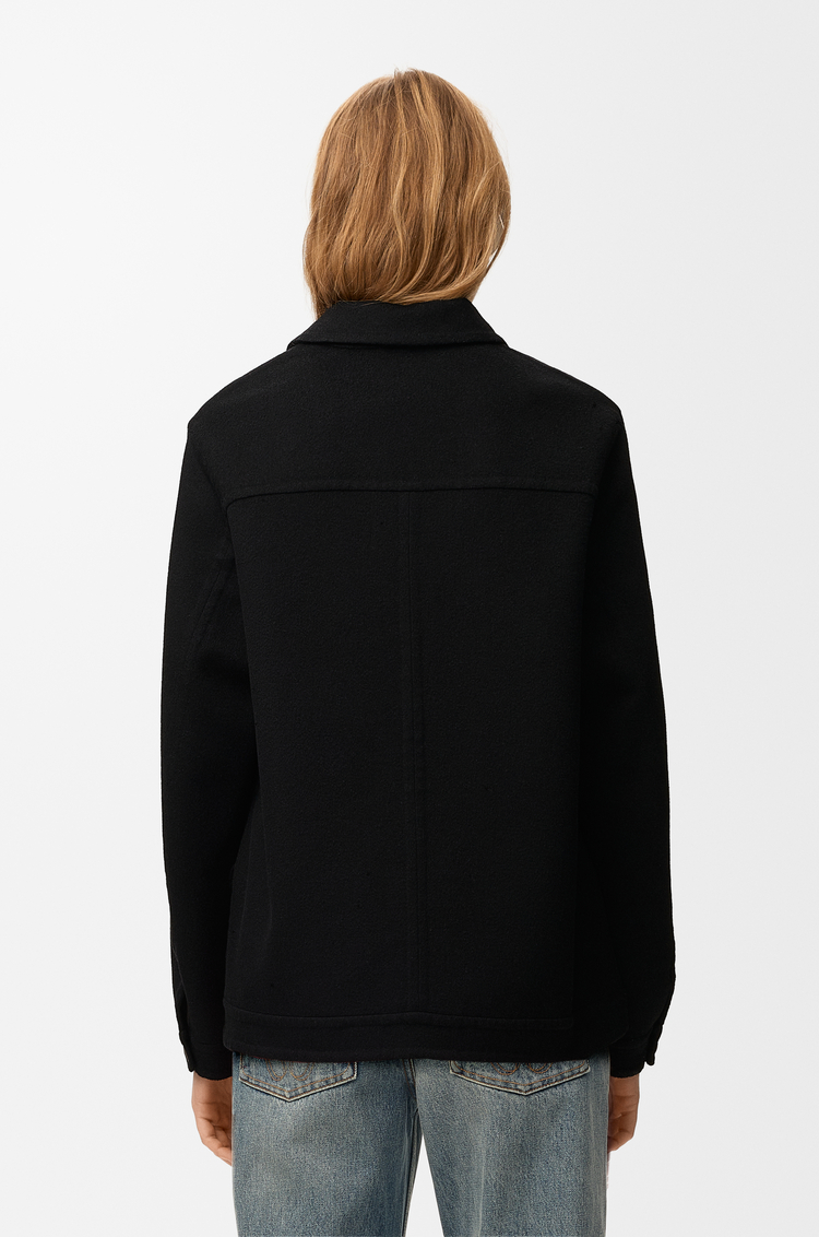 LOEWE Veste utilitaire en laine et cachemire Noir