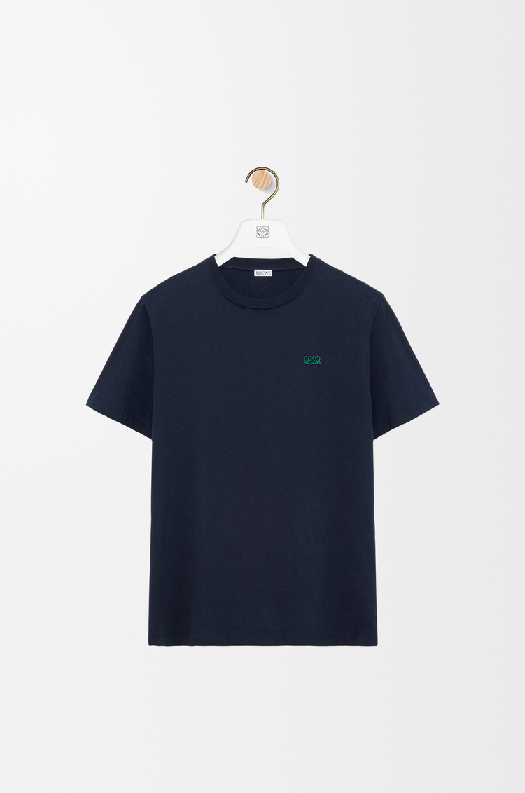 LOEWE Camiseta de corte regular en algodón Azul Marino Oscuro