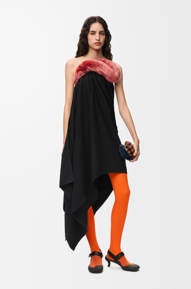 LOEWE Vestido en mezcla de viscosa Negro