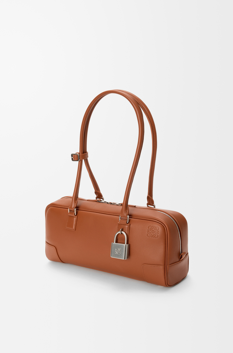 LOEWE Amazona 31 cropped bag in shiny calfskin Squirrel