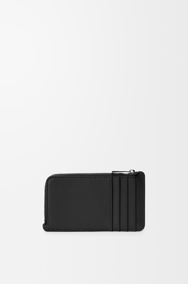 LOEWE Tarjetero-monedero en piel de ternera satinada Negro