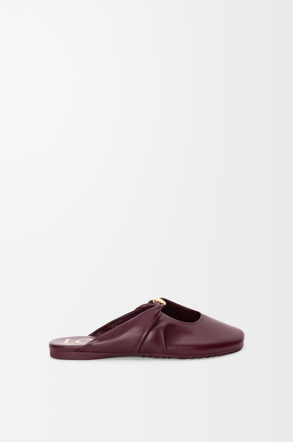 LOEWE Pebble Soft mule in nappa lambskin Dark Burgundy