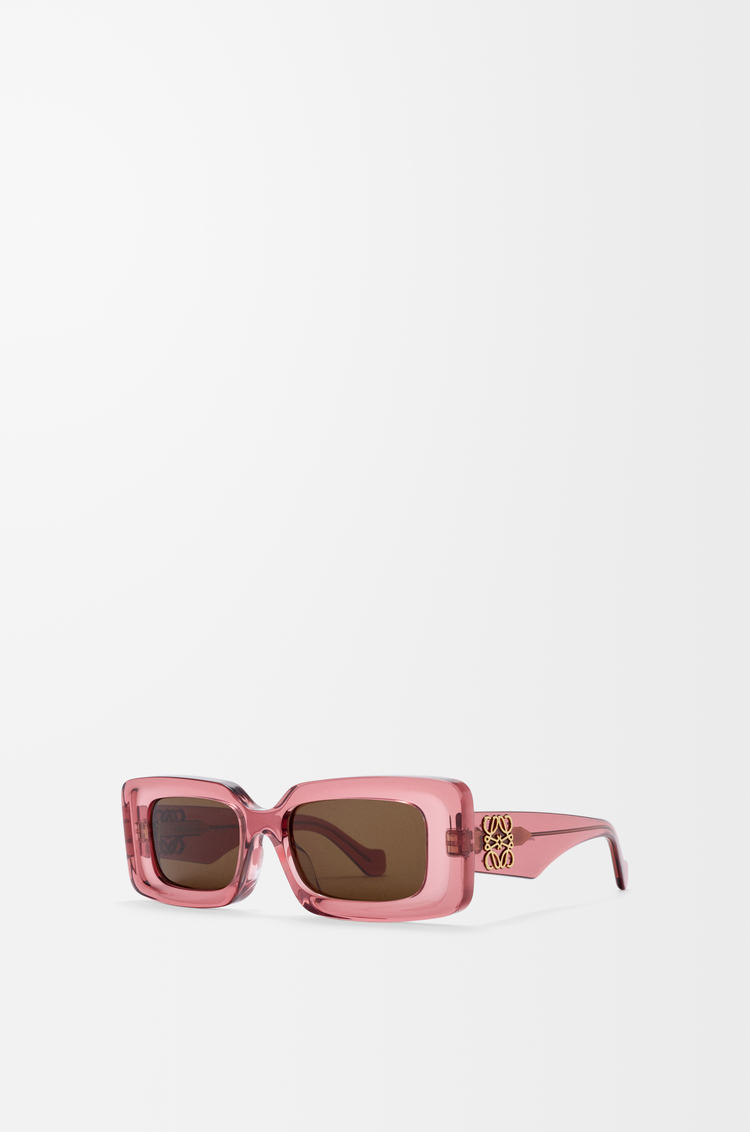 LOEWE Rectangular sunglasses Transparent Coral