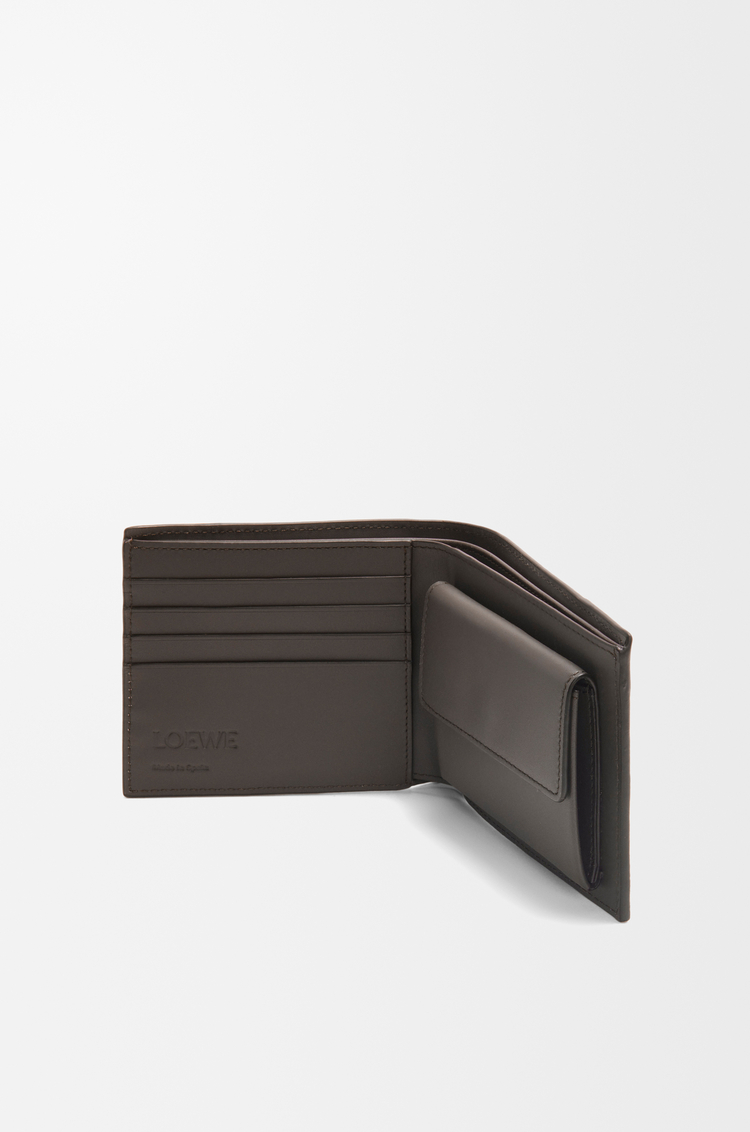 LOEWE Puzzle bifold coin wallet in classic calfskin Dark Grey